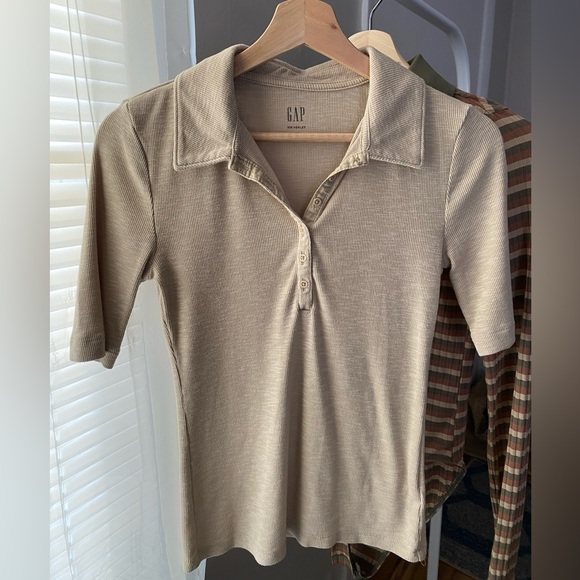 GAP RIB POLO SHIRT - Picture 1 of 10